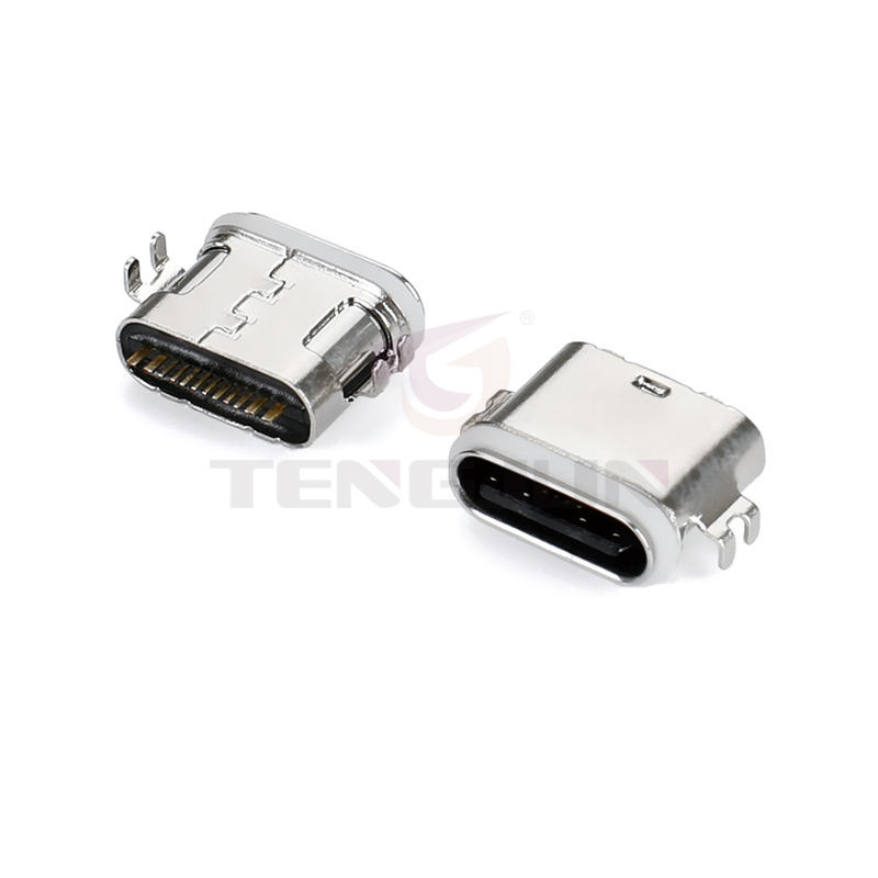 防水Type-C母座沉板16PIN手机充电接口母座USB-C