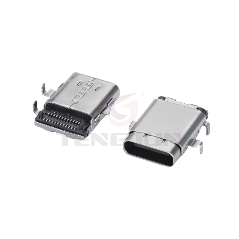 USB Type-C母座8Pin板上立插 CL=12.58