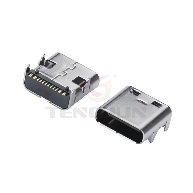 USB Type-C母座16Pin板上四脚插板 CL=8.35