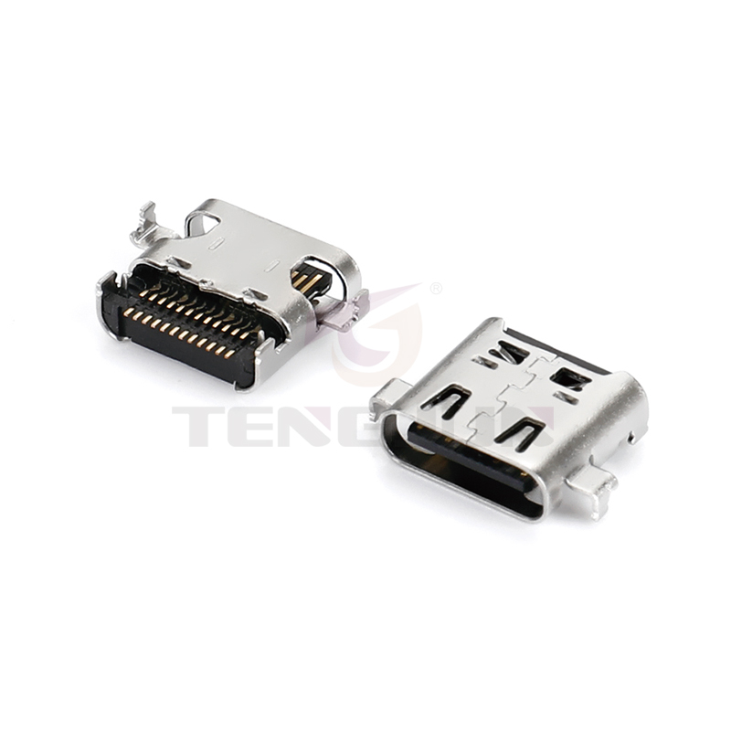 USB4.0 Type-C母座双排24Pin沉板带弹CL8.0