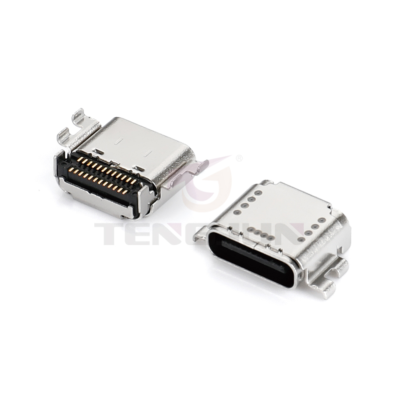 USB4.0 Type-C母座24Pin沉板双壳CL8.21高速40Gbp/s